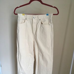 COS white wide-leg jeans